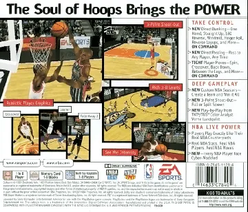 NBA Live 98 (US) box cover back